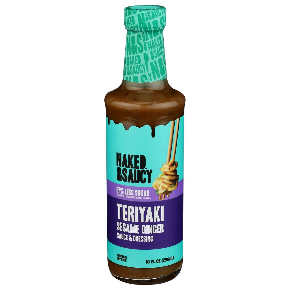 Naked And Saucy Teriyaki Sesame Ginger Sauce And Dressing, 10 Fluid Ounce -- 6 Per Case
