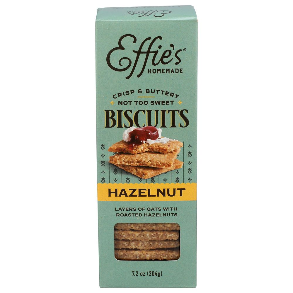 Effies Homemade Hazelnut Biscuits, 7.2 Ounce -- 12 Per Case