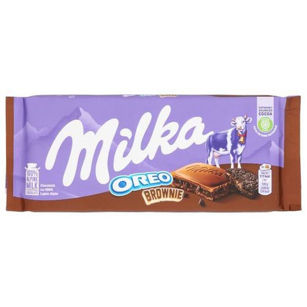 Milka Oreo Brownie Chocolate Bar, 3.5 Ounce -- 22 Per Case