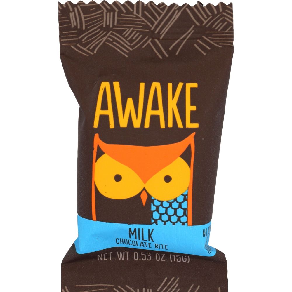 Awake Milk Chocolate Bite, 0.48 Ounce -- 50 Per Case