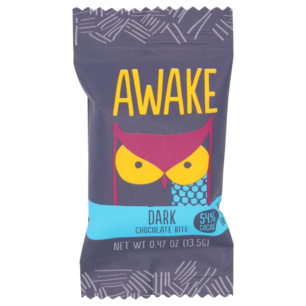 Awake Dark Chocolate Bite, 0.48 Ounce -- 50 Per Case