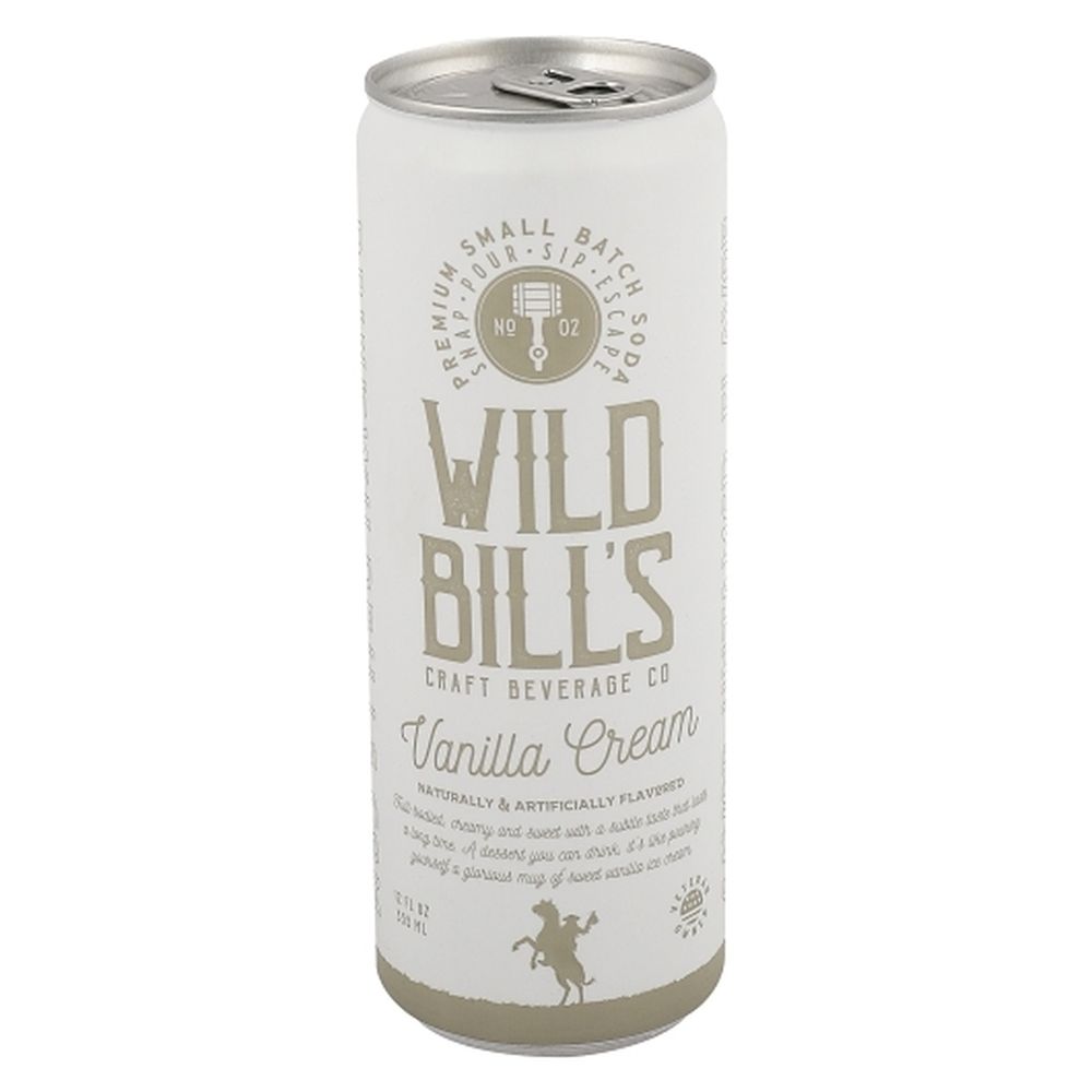 Wild Bill's Vanilla Cream Craft Soda, 48 Ounce -- 6 Per Case