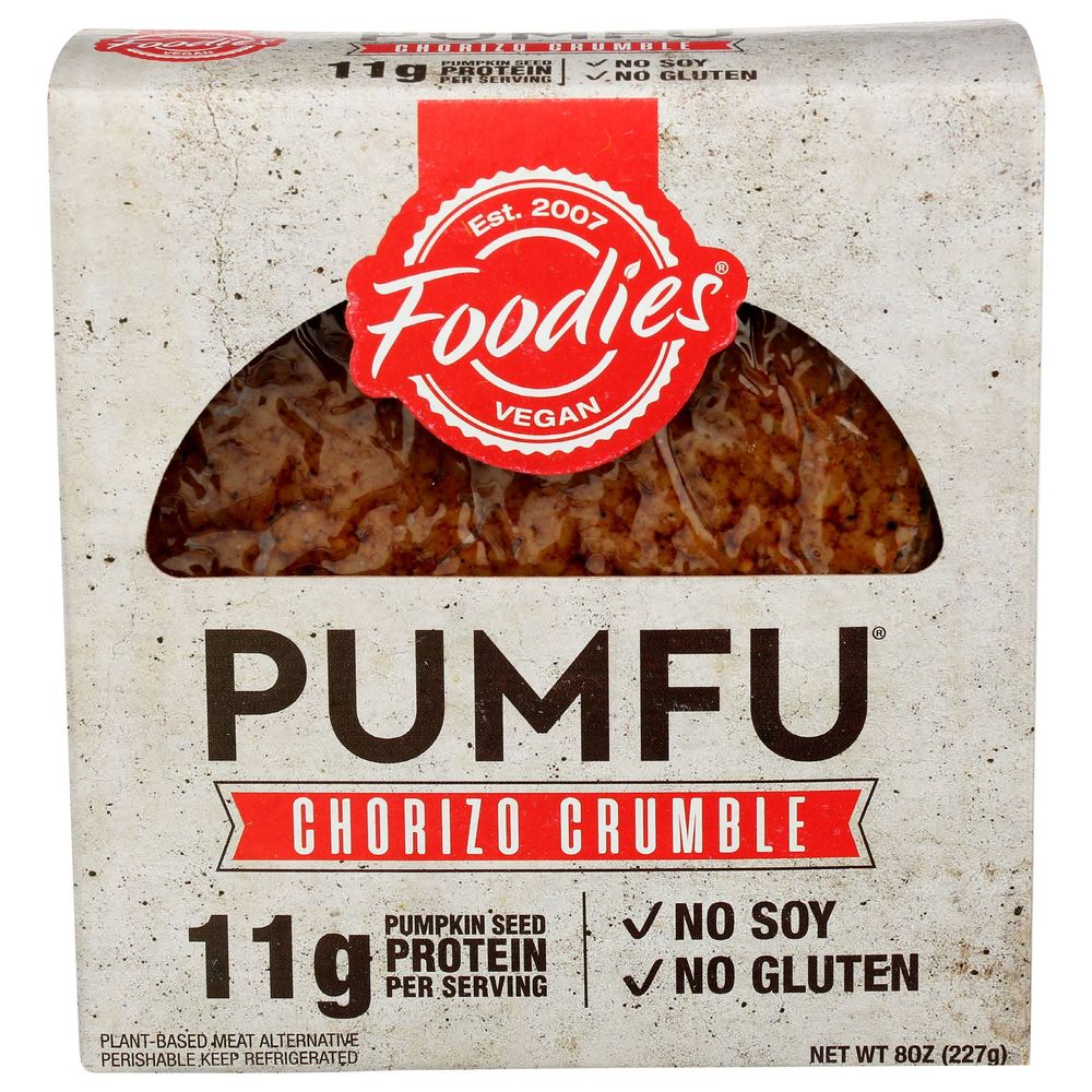 Foodies Pumfu Chorizo Crumbles, 8 Ounce -- 8 Per Case