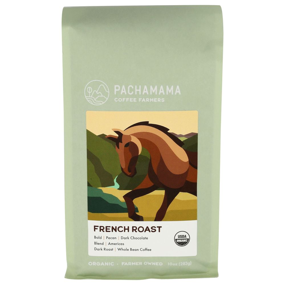 Pachamama Organic French Roast Whole Bean Coffee, 10 Ounce -- 8 Per Case