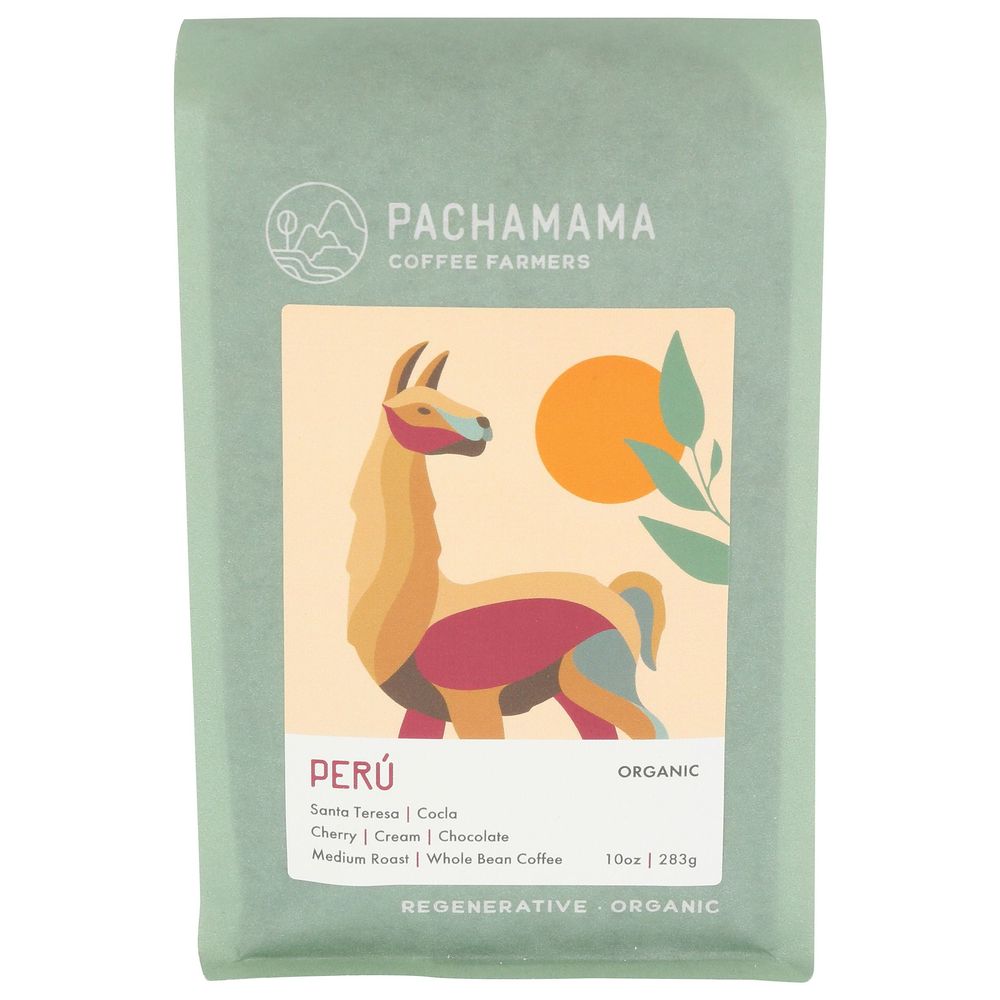 Pachamama Organic Peru Whole Bean Coffee, 10 Ounce -- 8 Per Case
