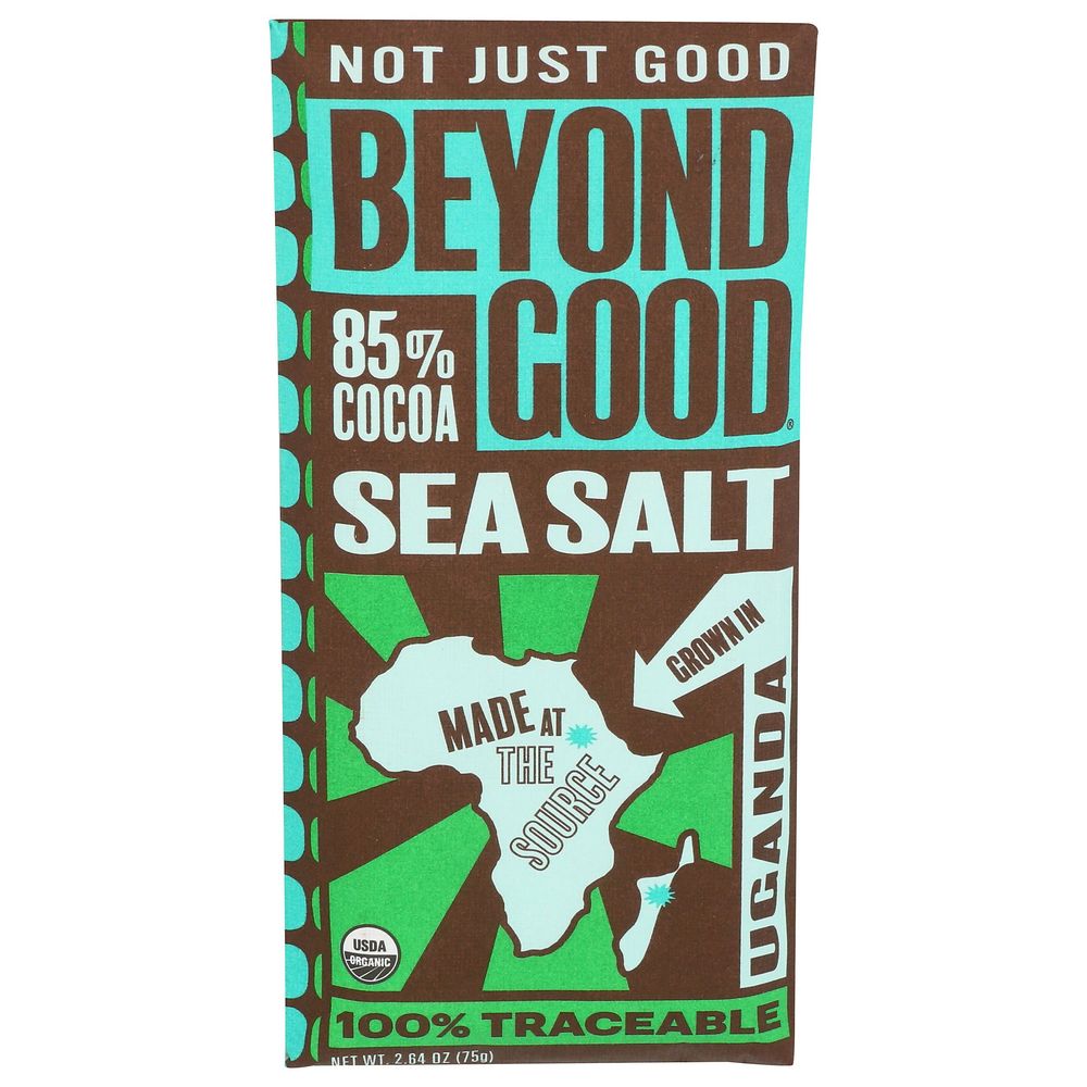 Beyond Good 85 Percent Cocoa Sea Salt Bar, 2.64 Ounce -- 12 Per Case