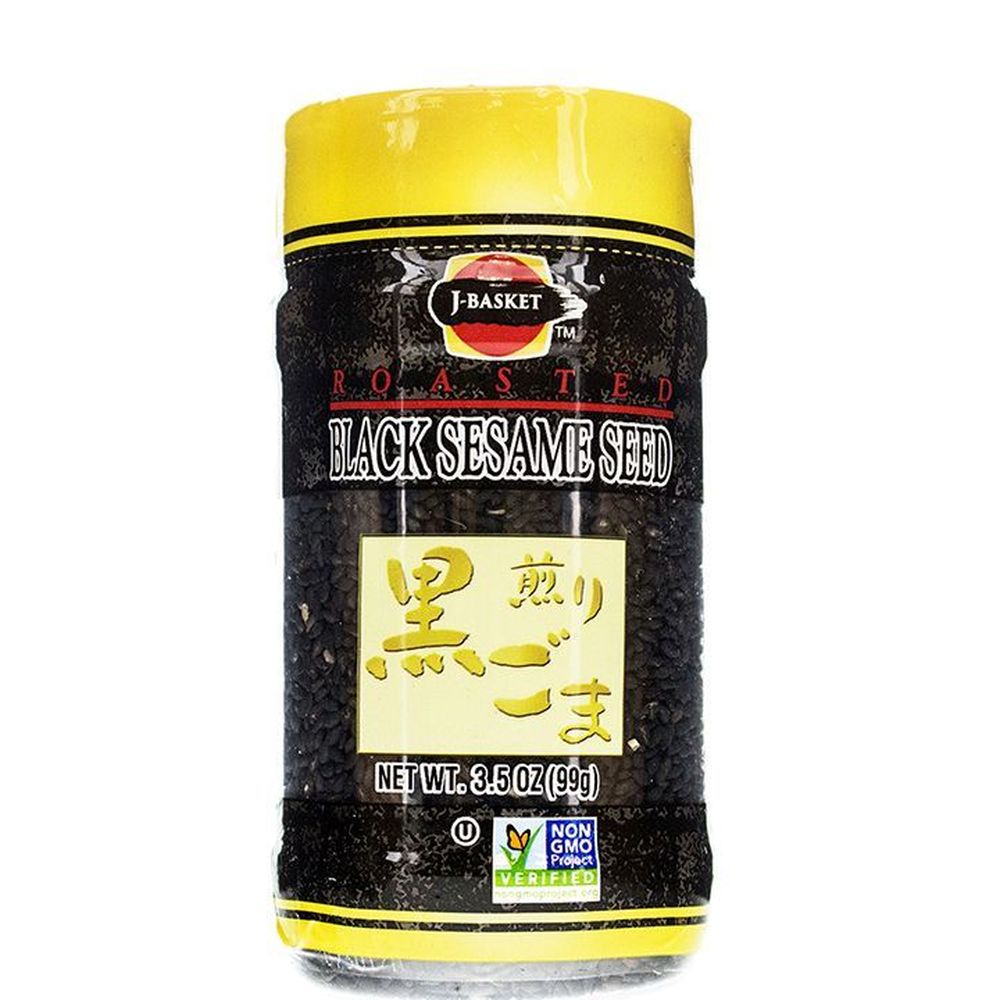 J-basket Roasted Black Sesame Seeds, 3.5 Ounce -- 12 Per Case