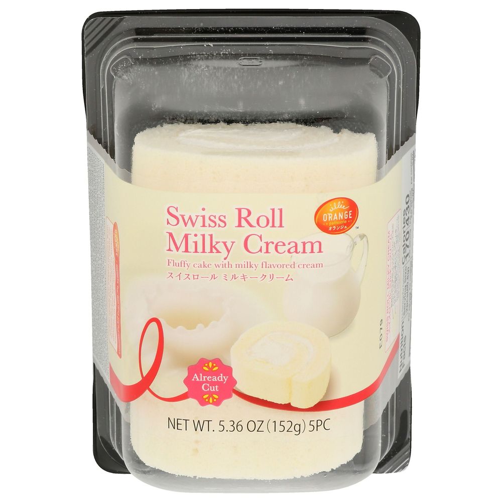 Orange Milky Cream Swiss Roll, 5.36 Ounce -- 6 Per Case