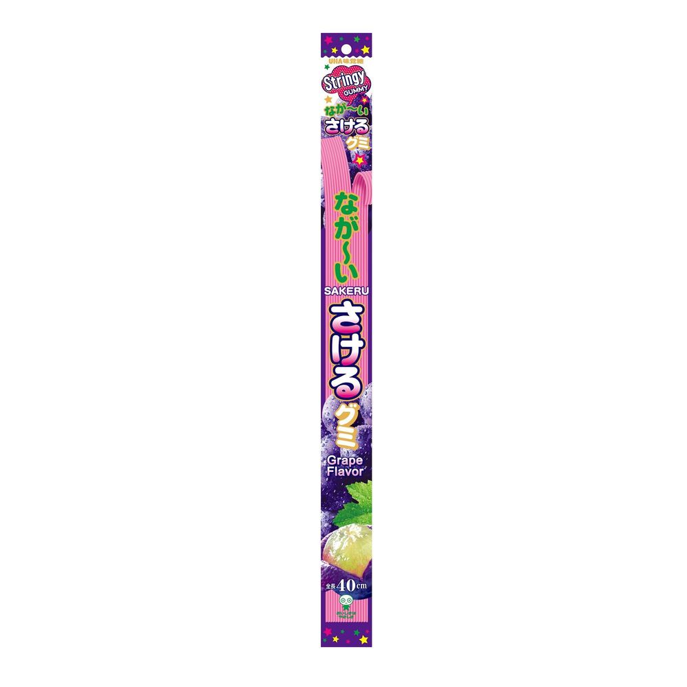 Uha Mikakuto Sakeru Grape Gummy Candy, 1.16 Ounce -- 10 Per Case