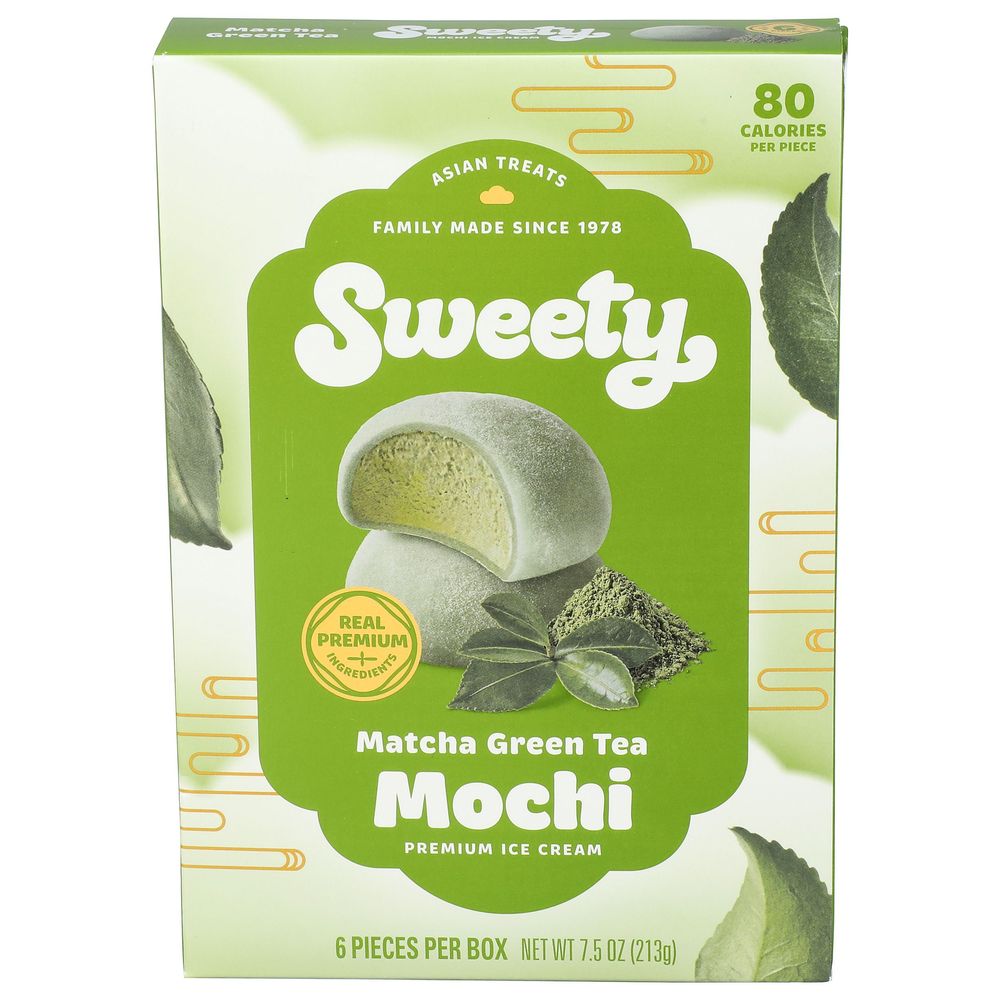 Sweety Matcha Green Tea Mochi Ice Cream, 7.5 Ounce -- 6 Per Case