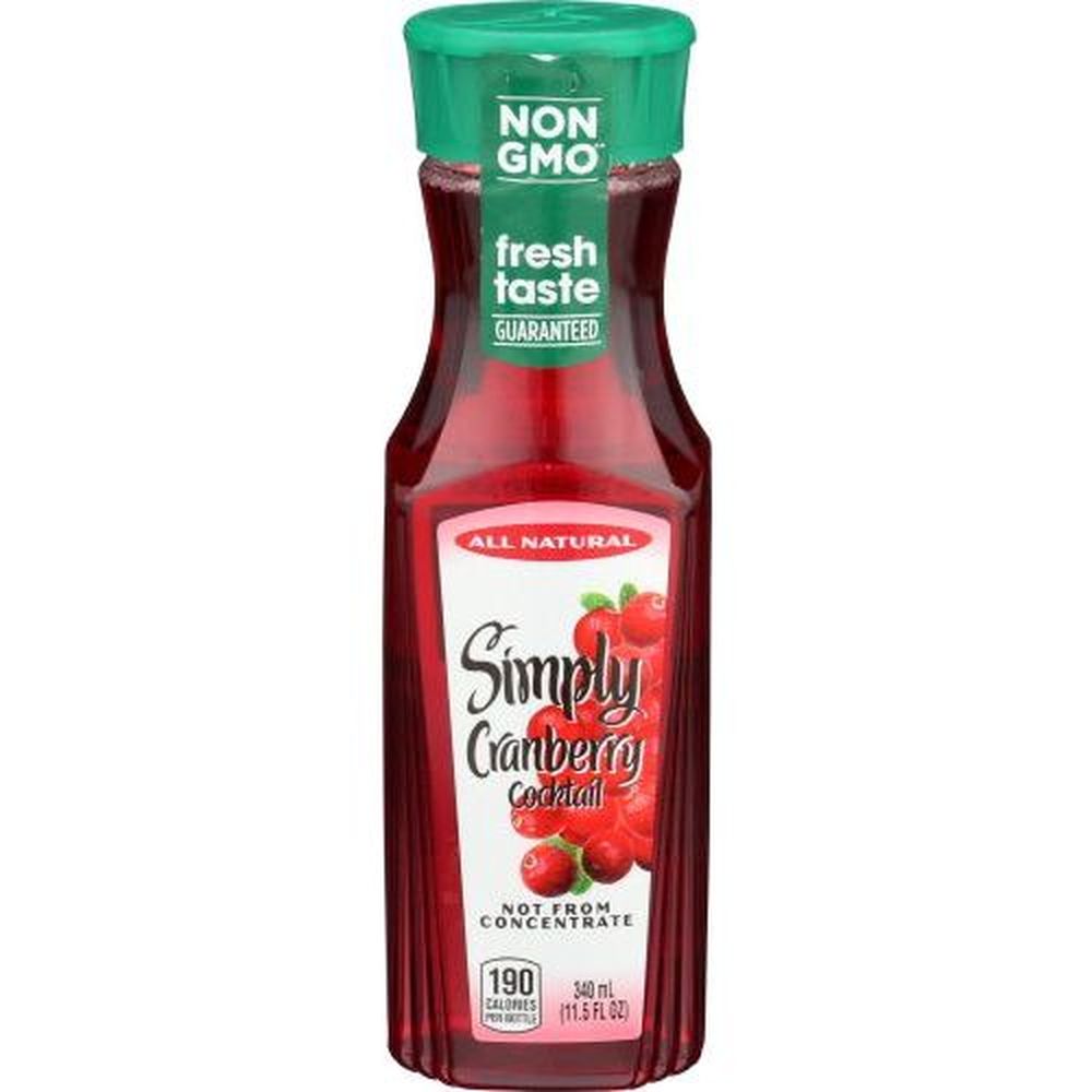 Simply Cranberry Cocktail Juice, 340 Milliliter -- 12 Per Case