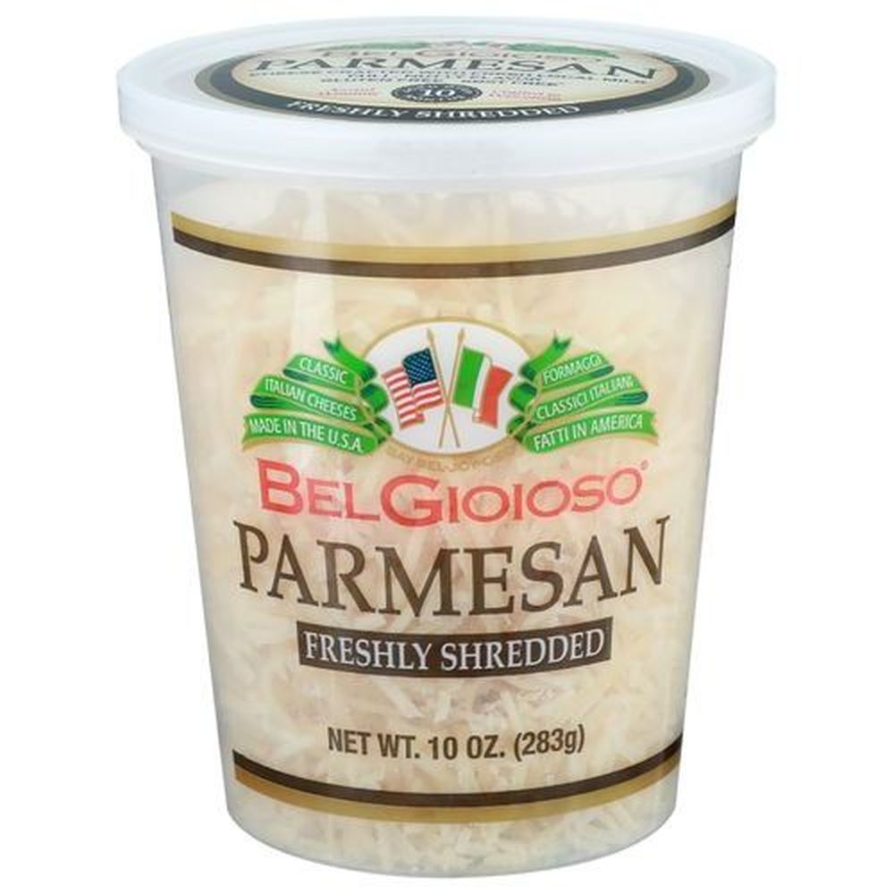 Belgioioso Freshly Shredded Parmesan Cheese, 10 Ounce Cup -- 6 Per Case