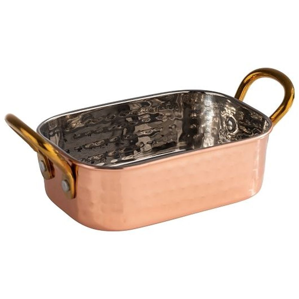 Aps Stainless Steel Copper Mumbai Small Serving Bowl, 5 X 3 1/2 Inch