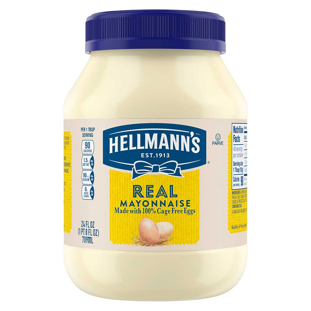 Hellmanns Real Mayonnaise, 24 Fluid Ounce -- 6 Per Case