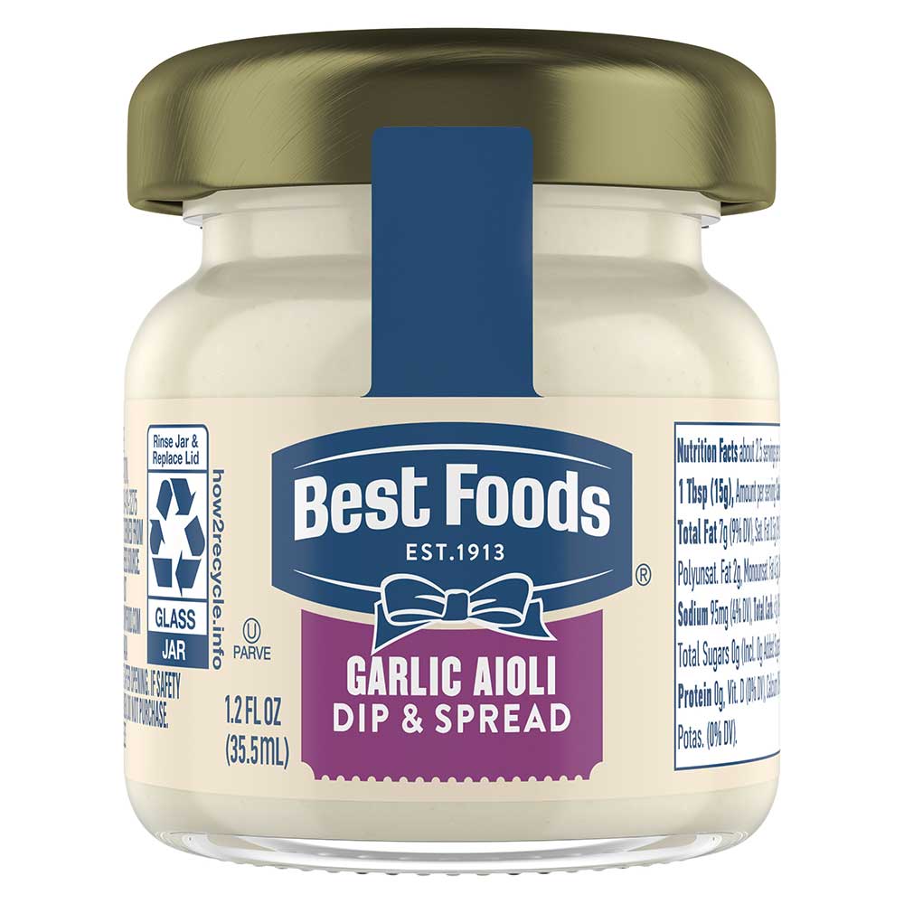 Best Foods Garlic Aioli Dip And Spread, 1.2 Fluid Ounce -- 72 Per Case