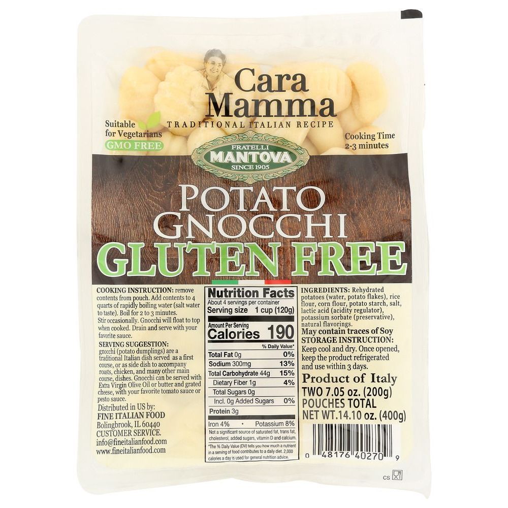 Mantova Cara Mamma Gluten-free Potato Gnocchi, 14.1 Ounce -- 11 Per Case