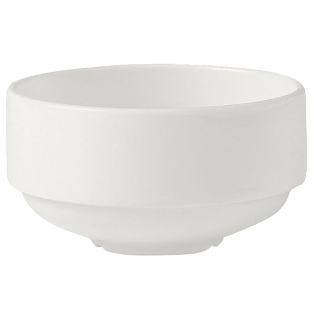 Steelite Monaco Vogue White Alumina Vitrified 10 Ounce Unhandled Stacking Soup Cup, 36 Count
