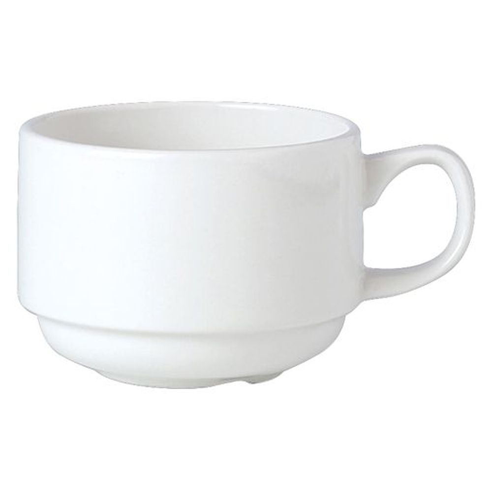 Steelite Simplicity White Alumina Vitrified 10 Ounce Slimline Stacking Cup, 36 Count