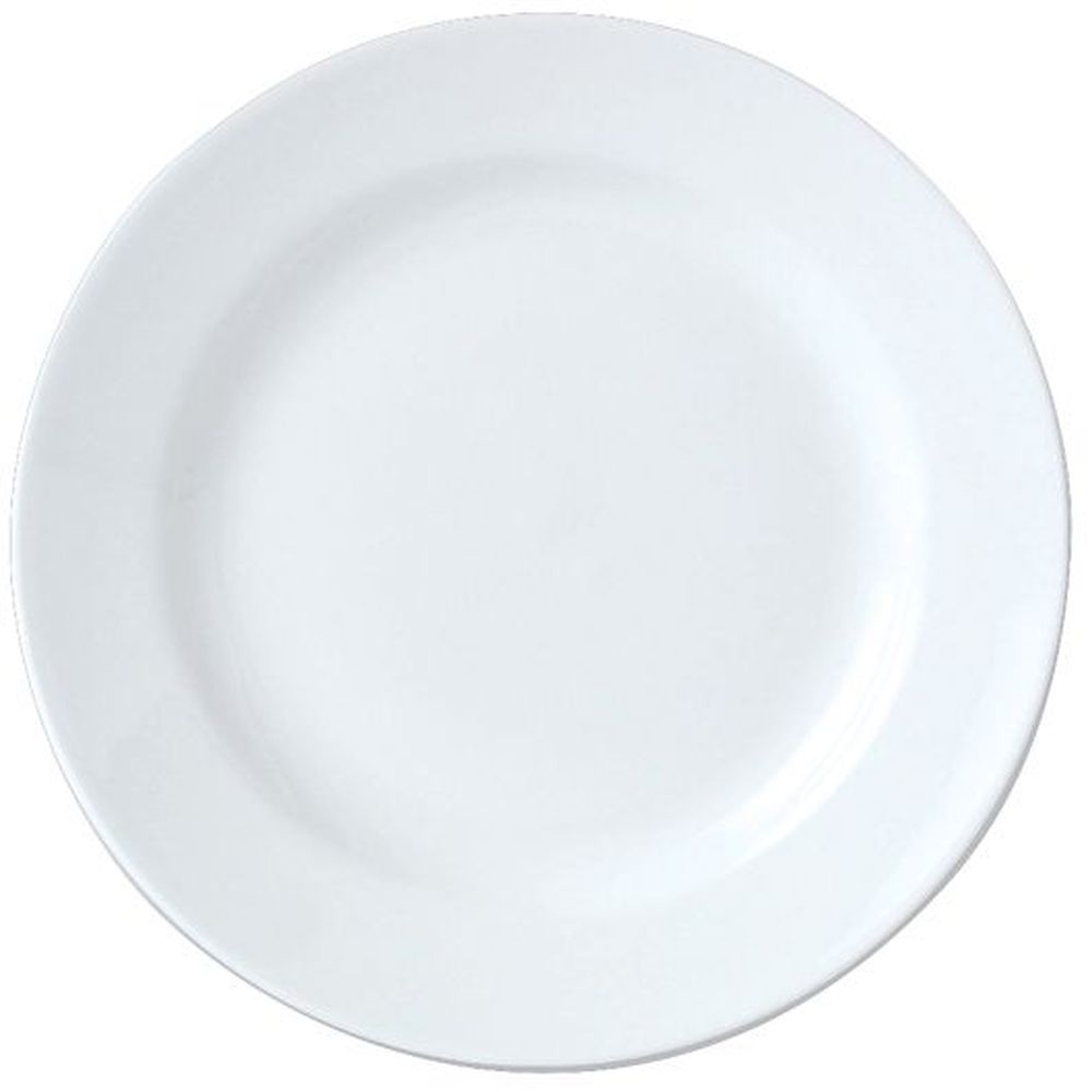 Plato De Alúmina Vitrificada Blanco Steelite Simplicity De 10 5/8 Pulgadas, 24 Unidades