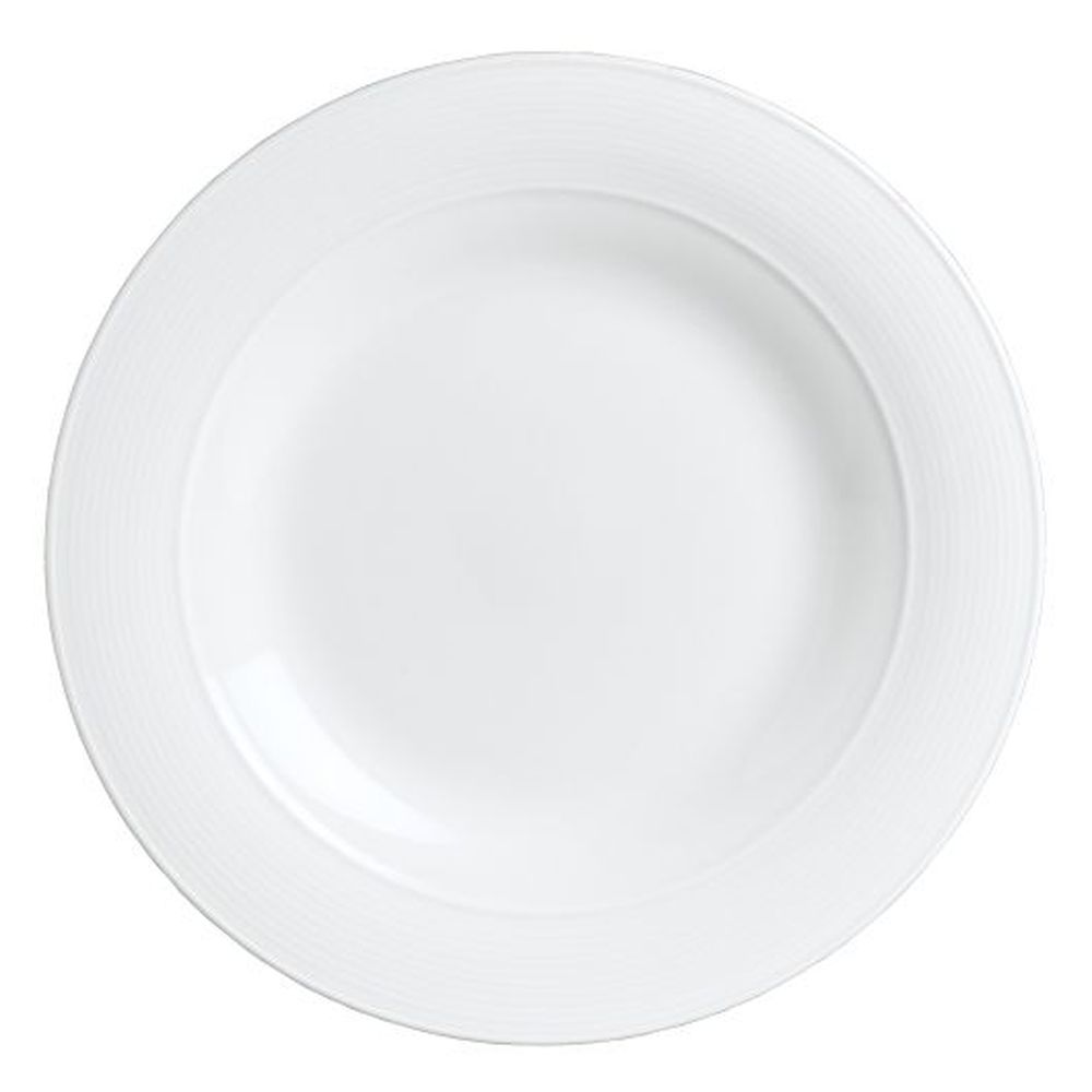 Rene Ozorio Aura 8 Inch Porcelain Flat Mid Rim Plate, 24 Count