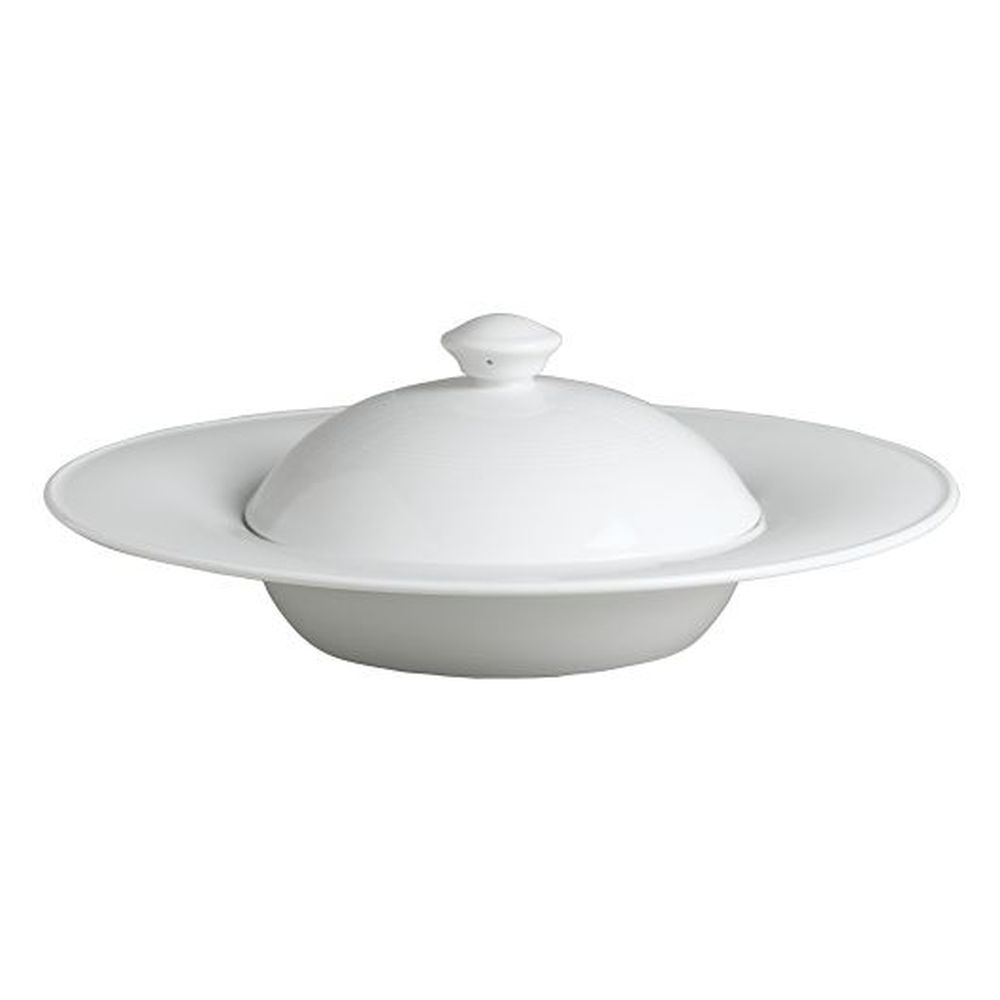 Aura 11.75 inch Porcelain Soup Plate Lid, 12 count