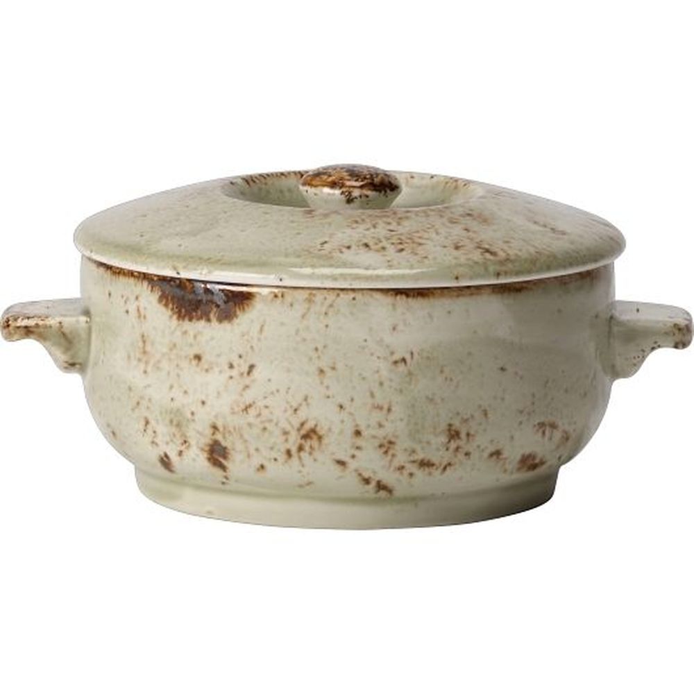 Steelite Craft Green Alumina Vitrified 15 Ounce Soup Bowl Base, 6 Count