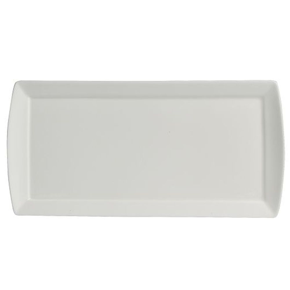 Folio Parliament Alpha-ceram 10.0 Inch Curved Rim Rectangle Tray, 12 Count