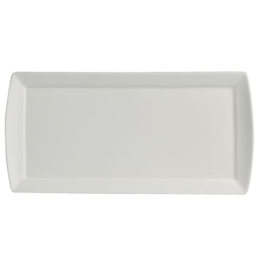Folio Parliament Alpha-ceram 8.0 Inch Curved Rim Rectangle Tray, 12 Count