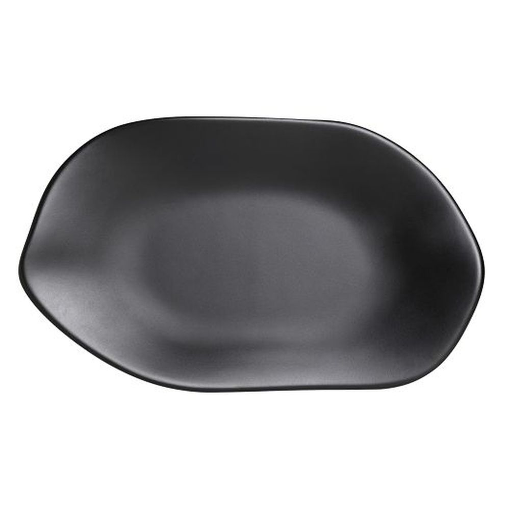 Marisol Black 9.875 inch Melamine Oval Platter, 12 count