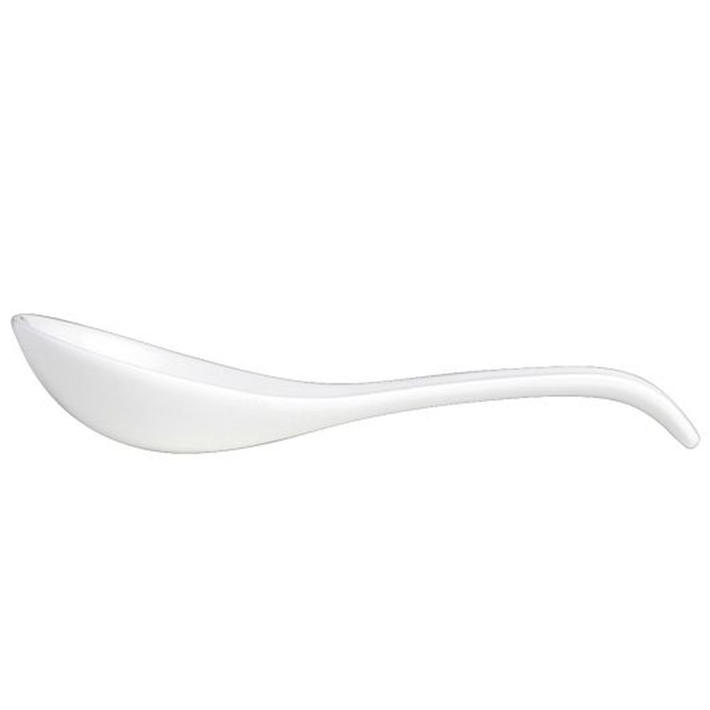 Folio Parliament Alpha-Ceram 6 3/4 inch Curved Chinese Spoon, 36 Count