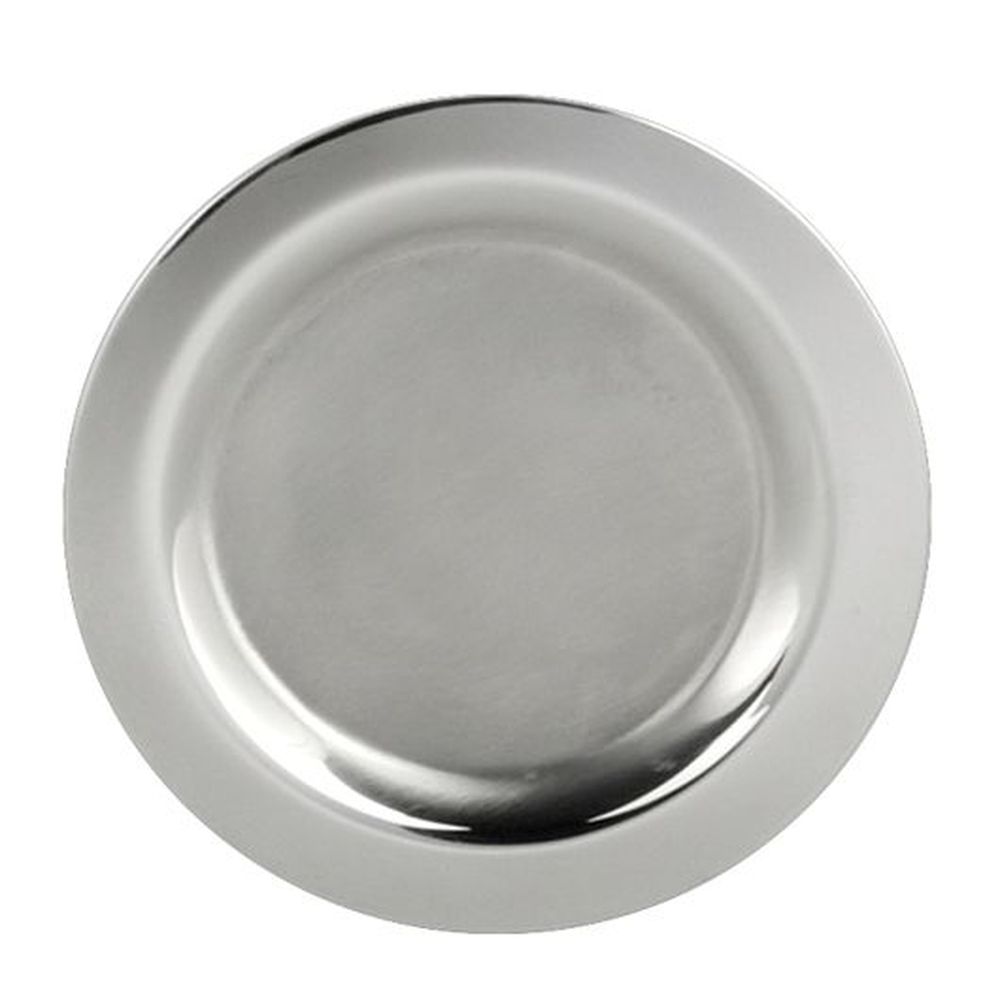 Williamsburg 5 3/4 Inch Metal Satin Finish Wine Coaster, 4 Count