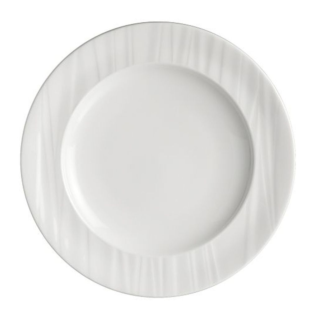 Folio Ruche Bone China 8 Inch Banquet Rim Plate, 24 Count