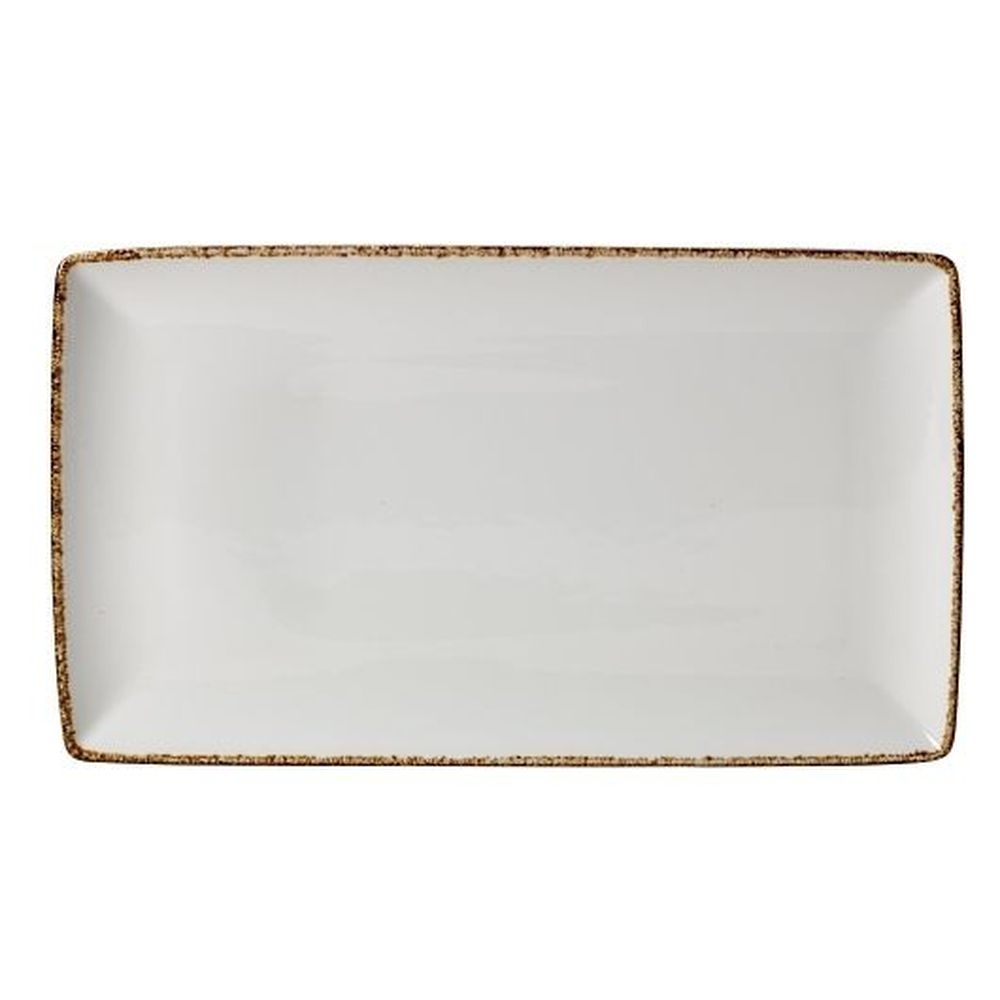 Steelite Brown Dapple Alumina Vitrified 10.625 Inch Rectangle Tray, 6 Count