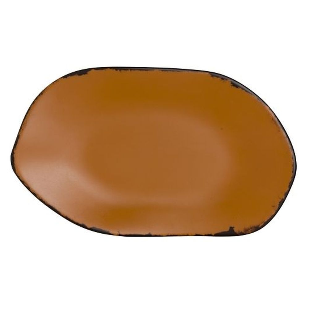 Marisol Rustic Clay 12.0 inch Melamine Oval Platter, 12 count