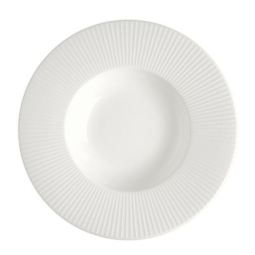 Steelite Willow Alumina Vitrified 10 Ounce Gourmet Deep Rimmed Bowl, 6 Count