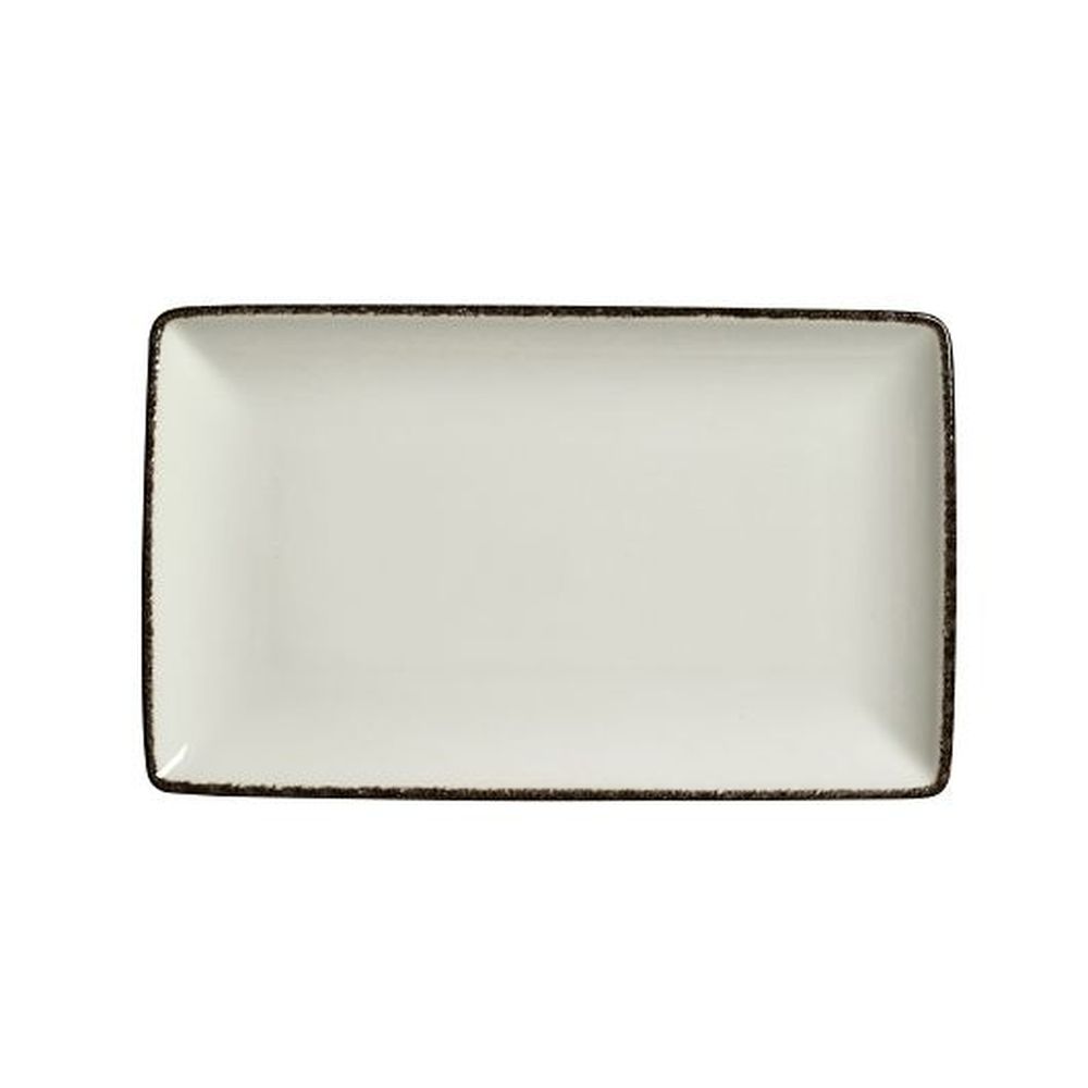 Steelite Charcoal Dapple Alumina Vitrified 10.625 Inch Rectangle Tray, 6 Count