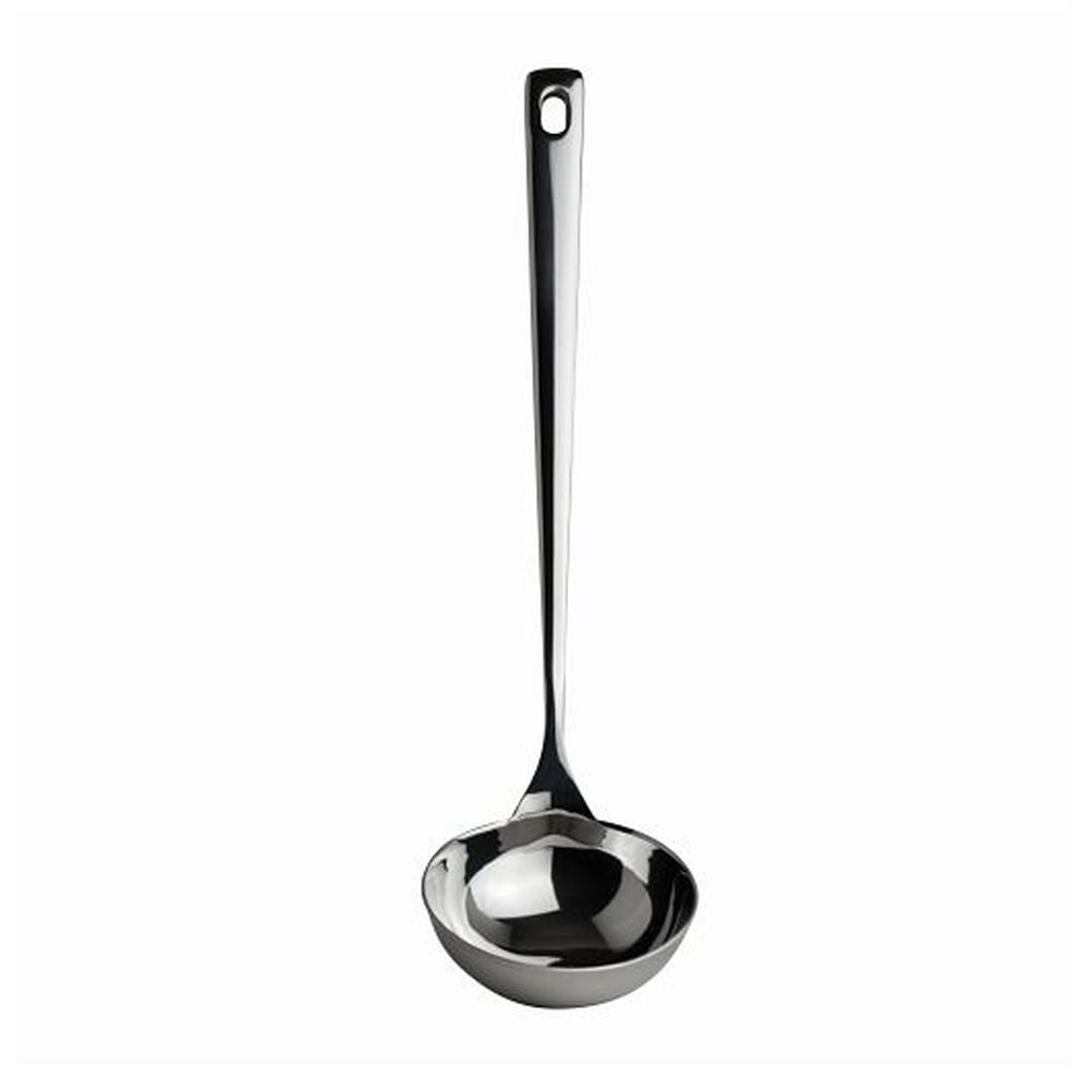 Creations Hot Pots Stainless Steel 9 Inch Medium Solid Ladle, 12 Count