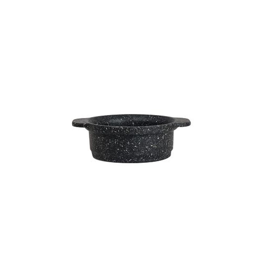Folio Black Granite 11.5 Ounce Round Mini Crock, 6 Count