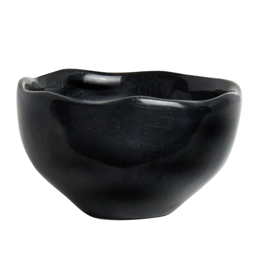 Kenny Mack 8 Ounce Wave Ebony Condiment Bowl, 6 Count
