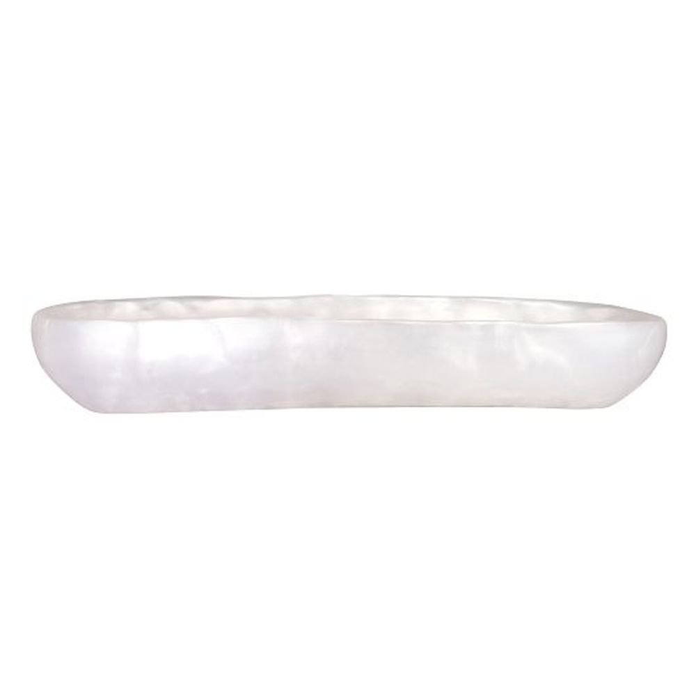 Kenny Mack Wave Shell Resin Trough Centerpiece, 22 Inch