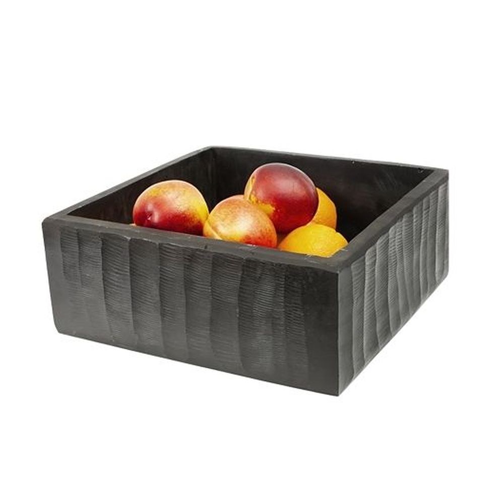 Kenny Mack Carved Espresso Resin Riser/box, 12.0 X 12.0 X 4.5 Inch