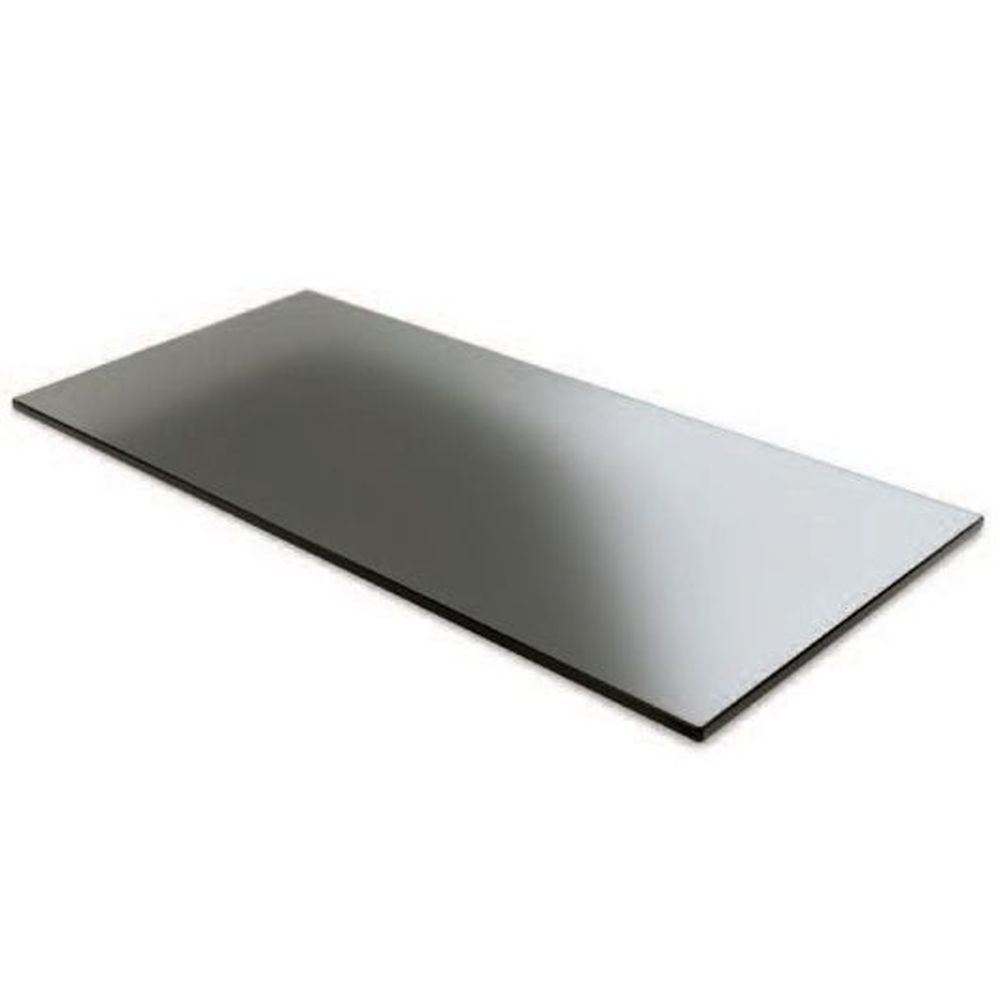 Dw Haber Fusion Buffet Black Glass Rectangle Tile, 24 X 11 Inch