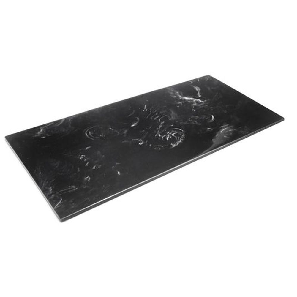 Dw Haber Fusion Buffet Grey Marble Resin Square Tile, 24.0 X 11.0 Inch