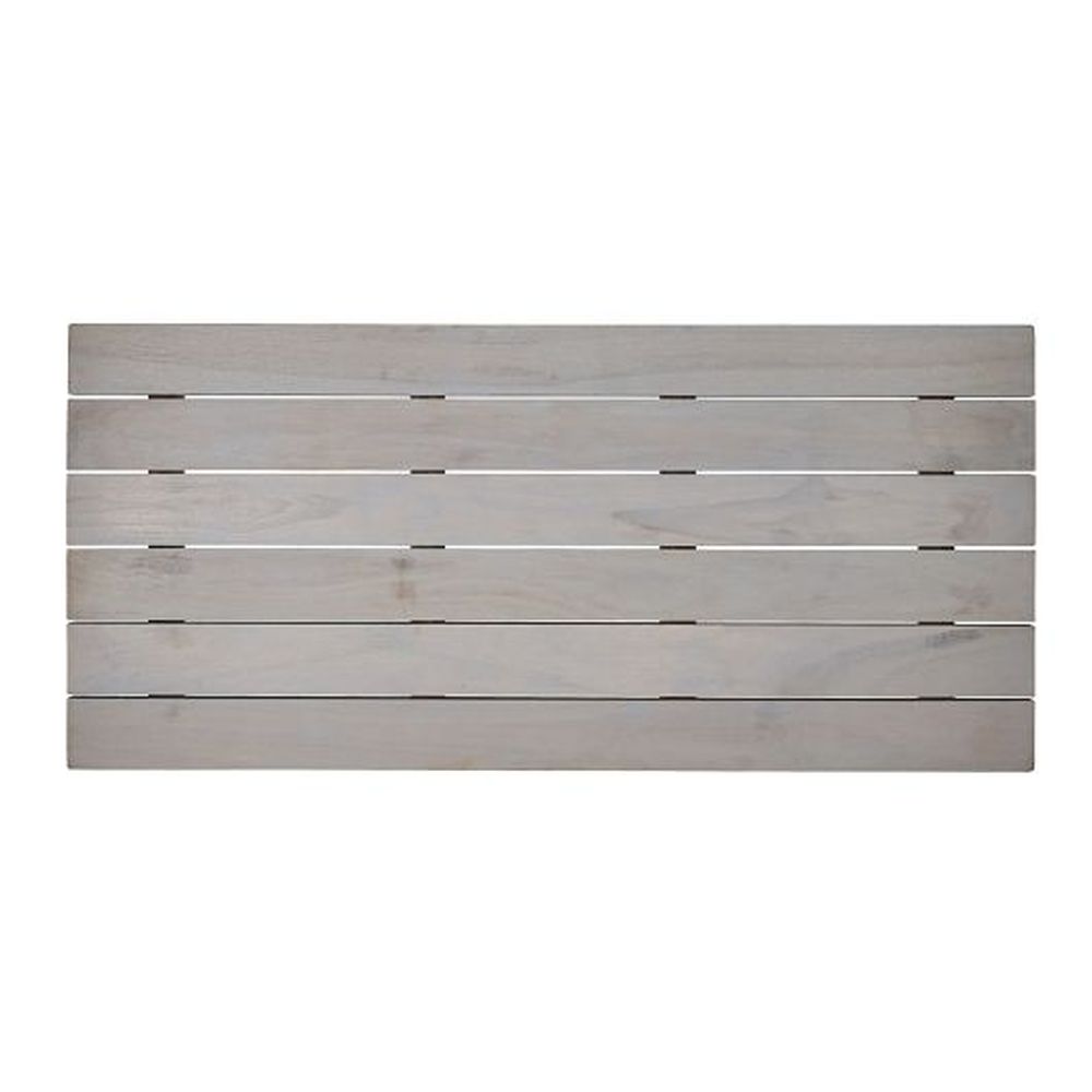 Dw Haber Fusion Buffet Grey Wash Teak Wood Rectangle Tile, 24 X 11 Inch