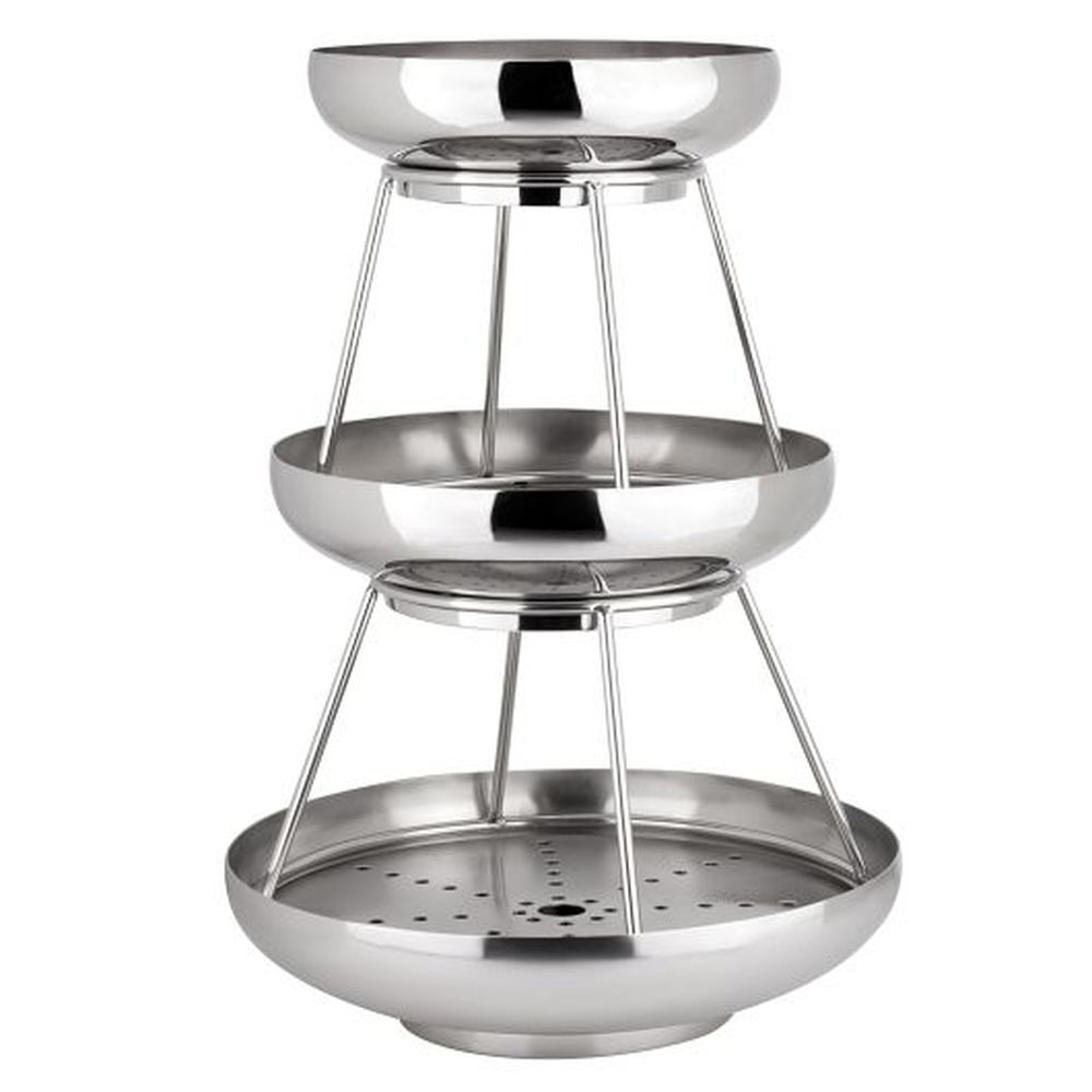 Williamsburg 18/10 Stainless Steel 3-tier Coupe Seafood Stand