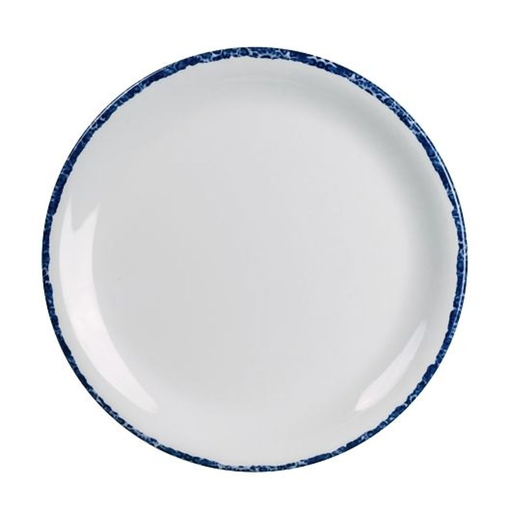 Blue Dapple 8 inch Melamine Coupe Plate, 12 count