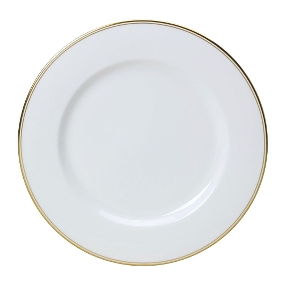 William Edwards Bone China 8.75 Inch Burnished Gold Plate, 12 Count