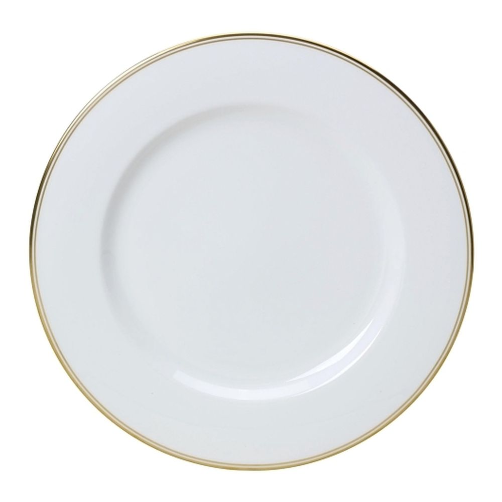 William Edwards Bone China 6.5 Inch Burnished Gold Plate, 12 Count