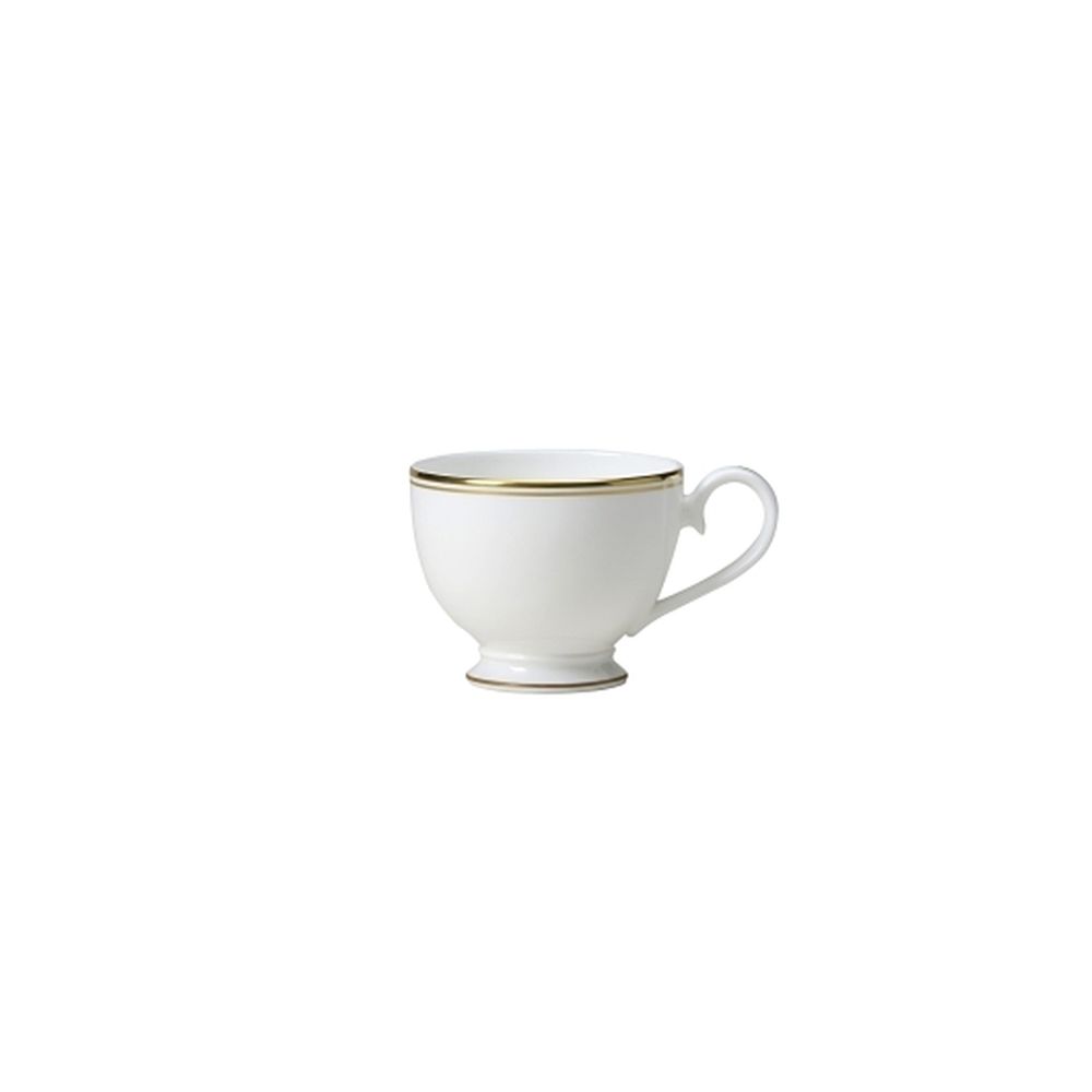 William Edwards Bone China 8.0 Ounce Burnished Gold Footed Tea Cup, 12 Count