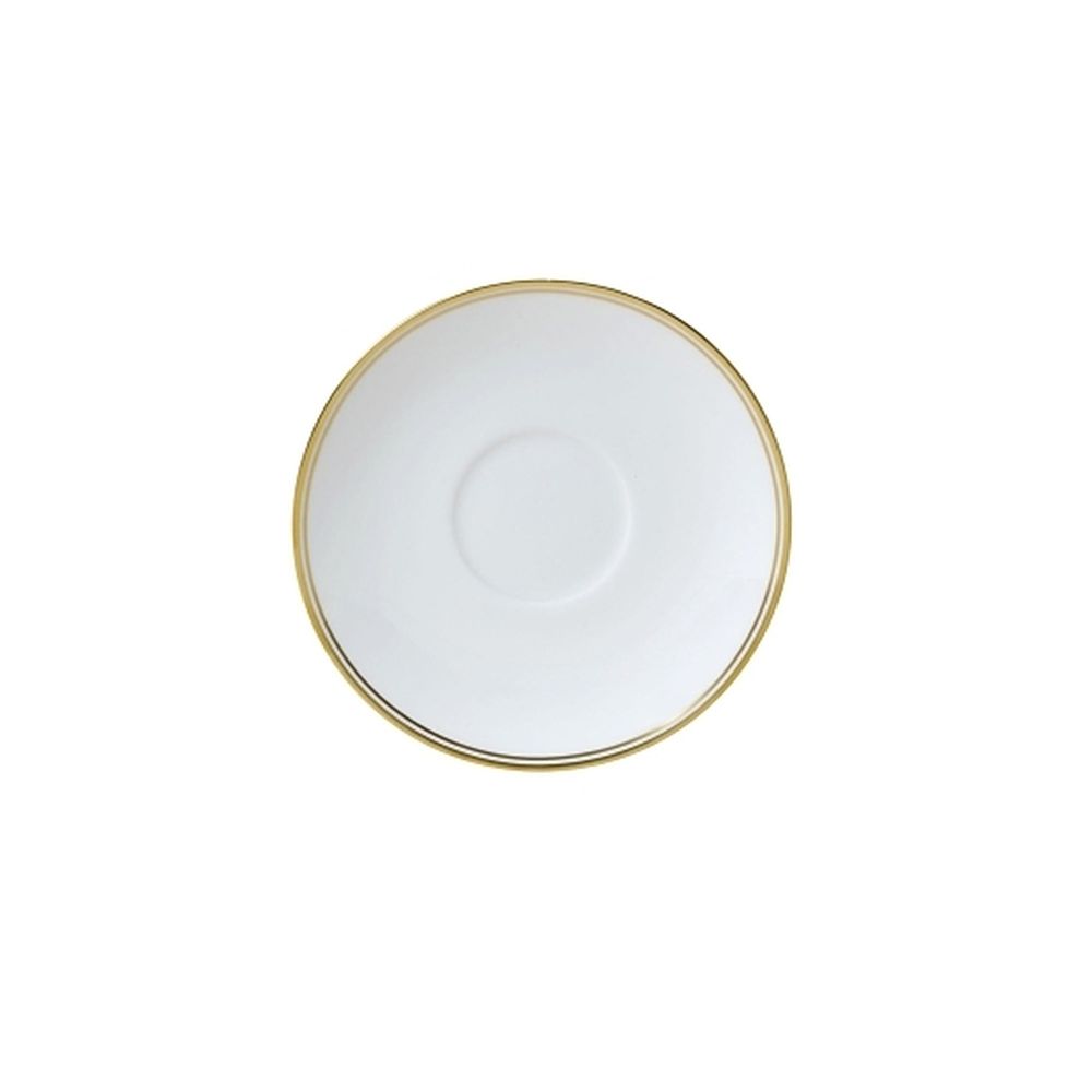 William Edwards Bone China Burnished Gold Tea Saucer/soup Stand, 12 Count